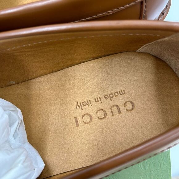 Men’s Gucci GG Supreme canvas/leather loafers size 8 fits 9US made in Italy - Picture 7 of 11